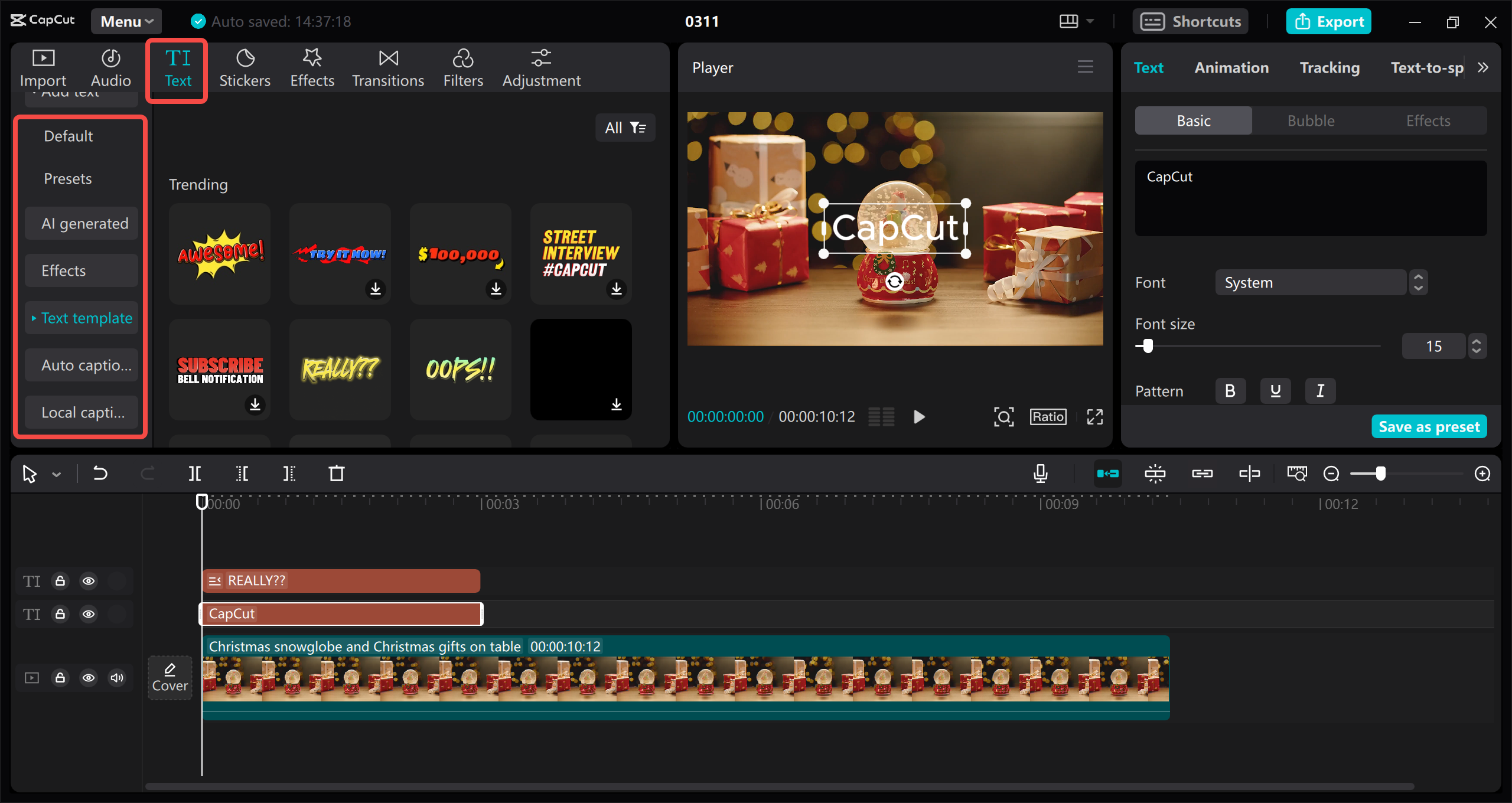 Adding Effects in CapCut