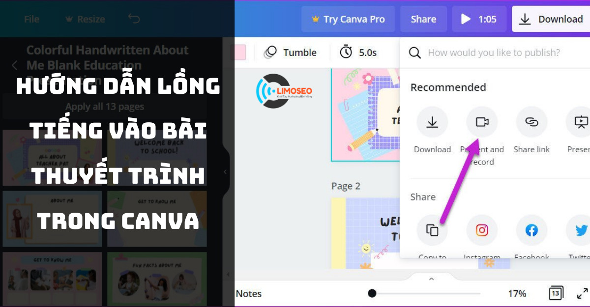 Hướng dẫn lồng tiếng trên Canva