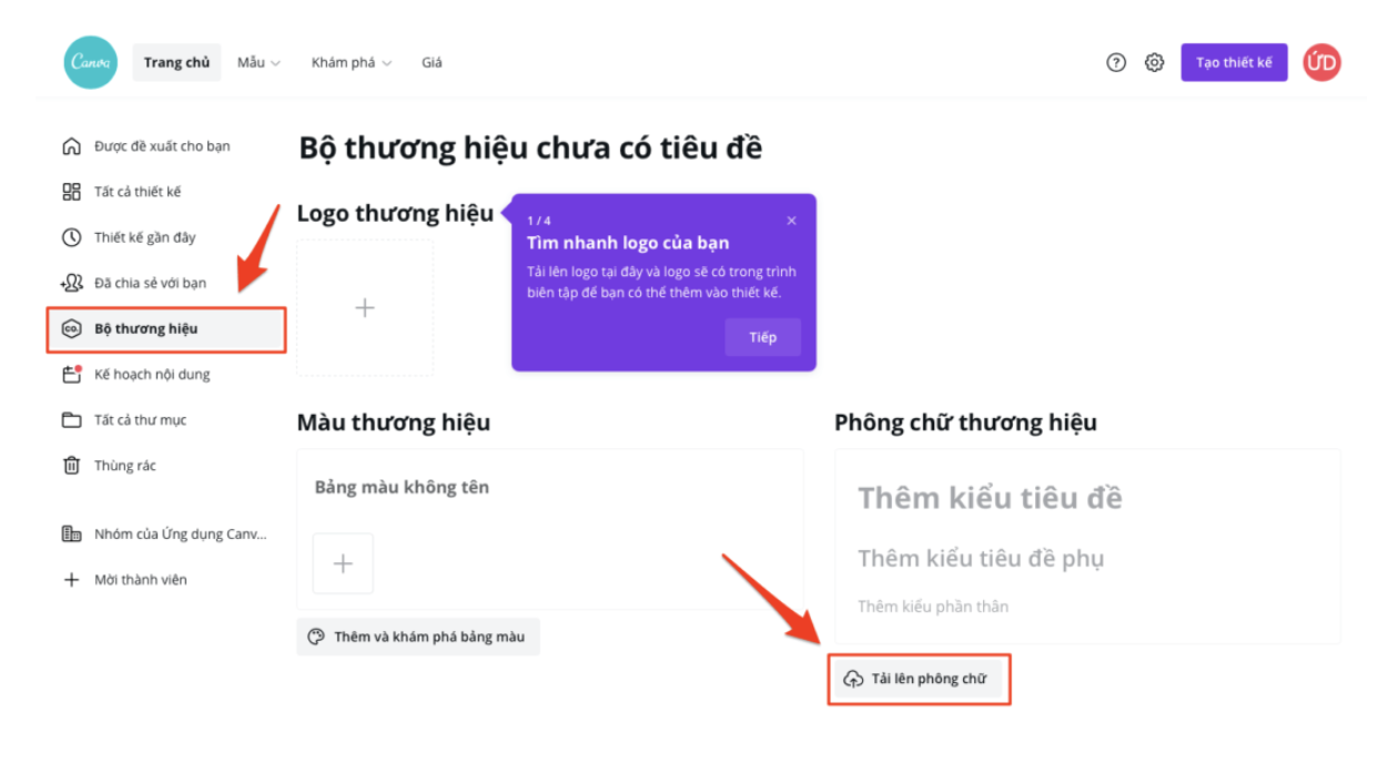Chỉnh form chữ trong Canva