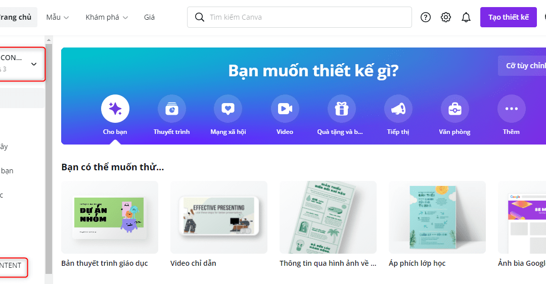 Chỉnh ngôn ngữ trong Canva