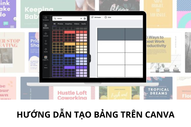 Mẫu bảng đẹp trong Canva