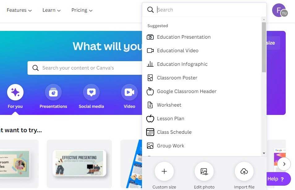 Chỉnh sửa ảnh trong Canva