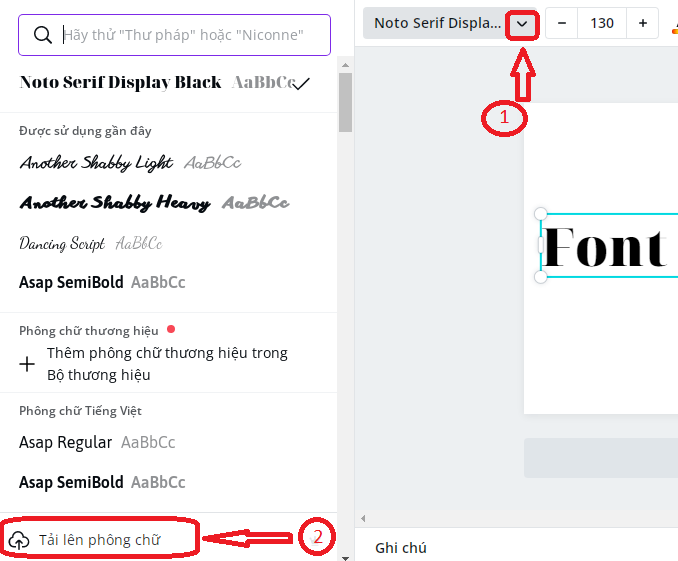 Danh sách font chữ Việt hóa