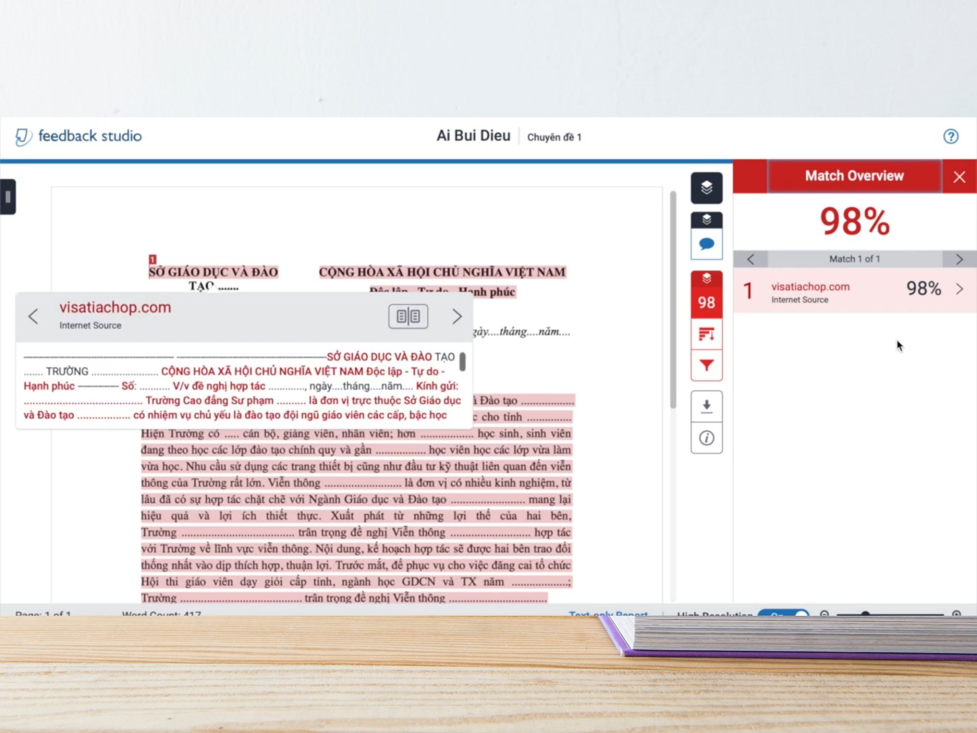 Turnitin trong nghiên cứu khoa học