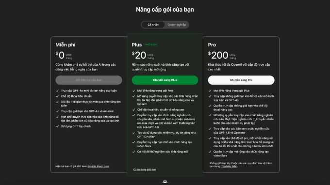 So sánh ChatGPT miễn phí với trả phí: Lợi ích & hạn chế - CentriX