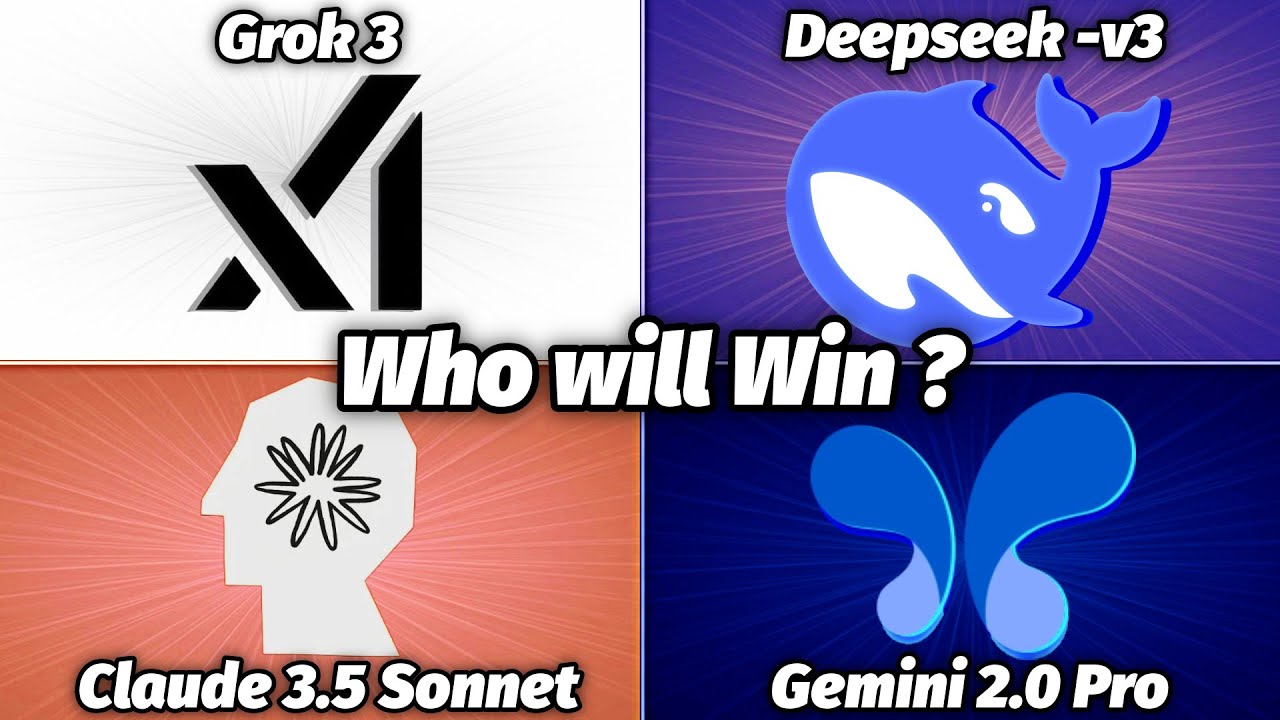 Grok 3.0 vs Deepseek v3 vs Claude 3.5 Sonnet vs Gemini 2.0 Pro | The Ultimate AI showdown