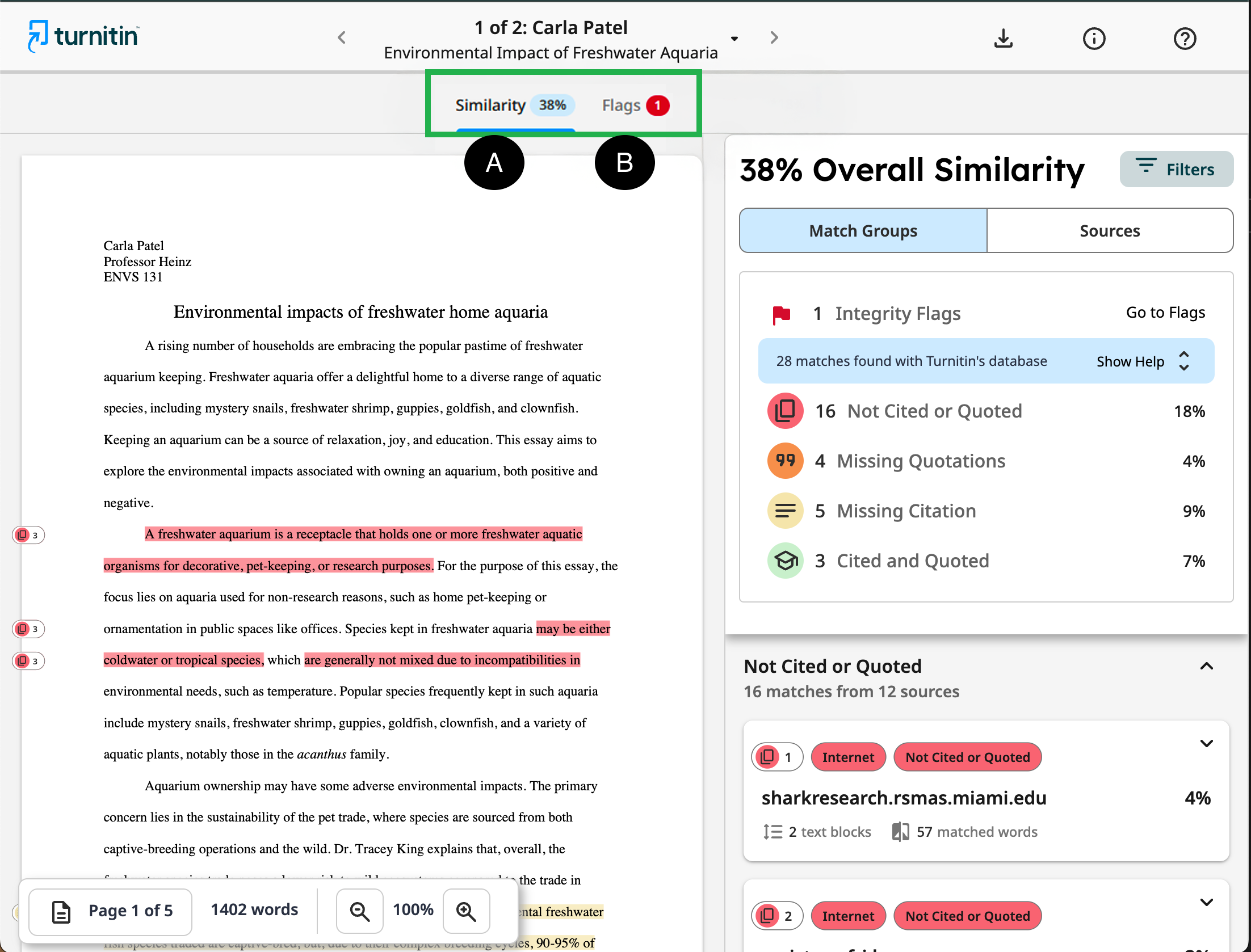 How to interpret the Turnitin Similarity Report (Instructors) – UC San Diego Extended Studies Online