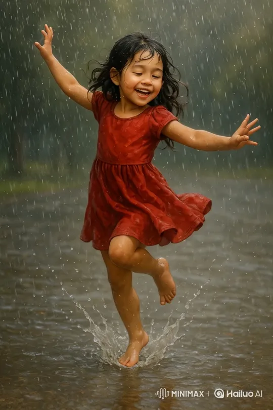 Tạo video girl dance in rain bằng Hailuo AI