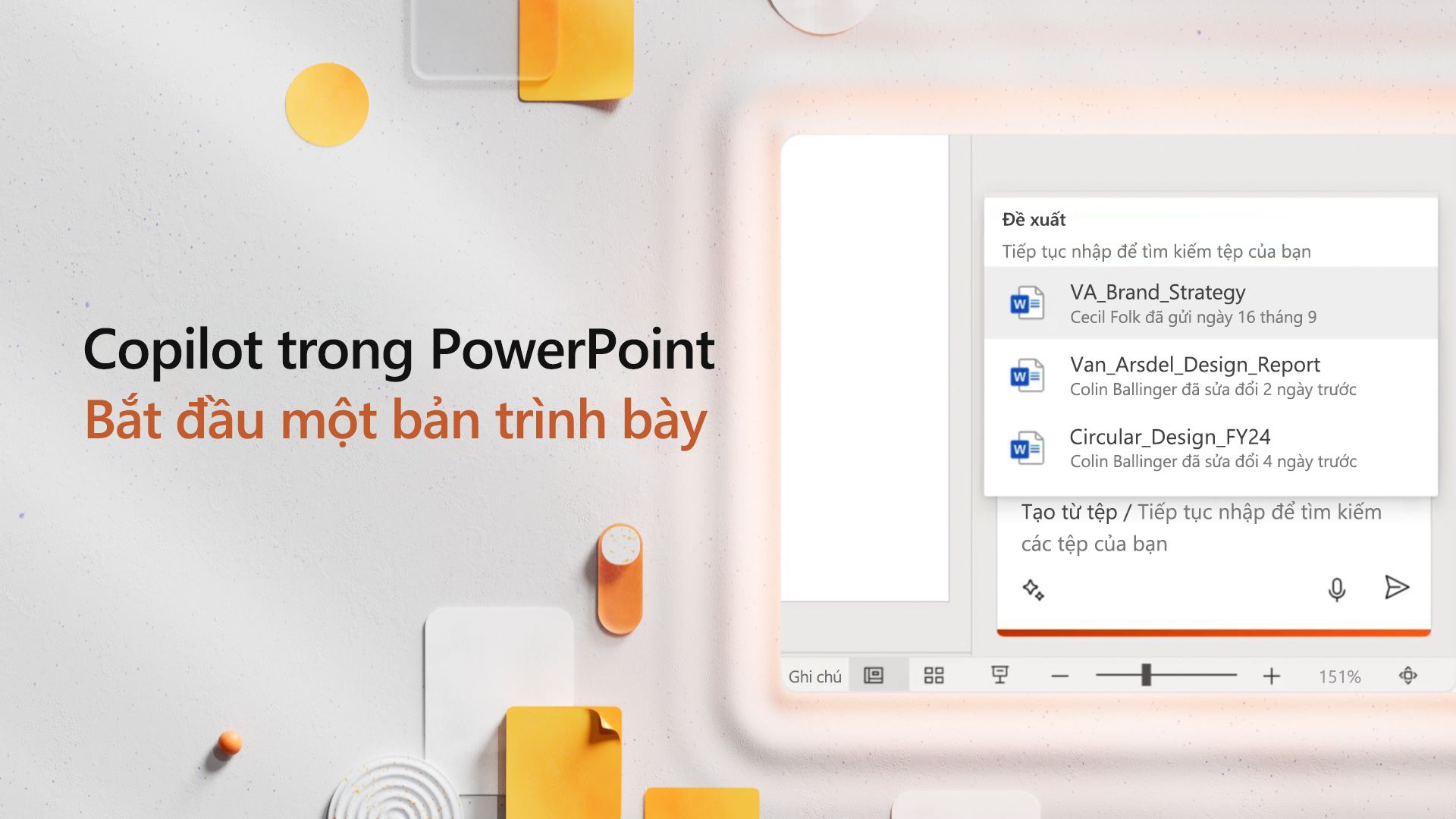 Hướng dẫn về Copilot: Tạo bản trình bày có thương hiệu từ một tệp - Hỗ trợ của Microsoft