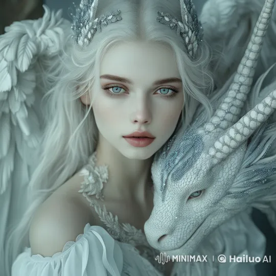 エンチャントされた絆：Live2Dにおけるキャラクターと輝くドラゴン – AI Generated Video | Hailuo AI