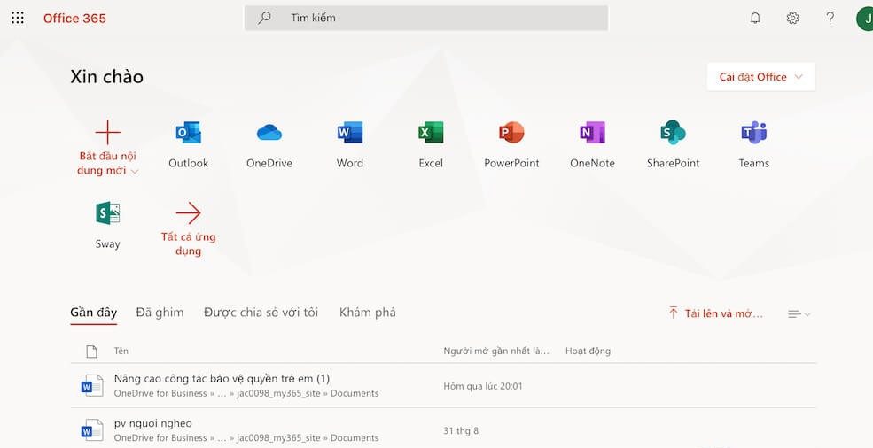 ung dung microsoft 365