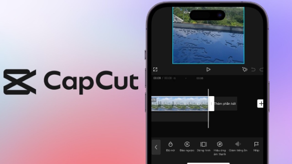 Giao diện chỉnh sửa video bằng CapCut trên điện thoại