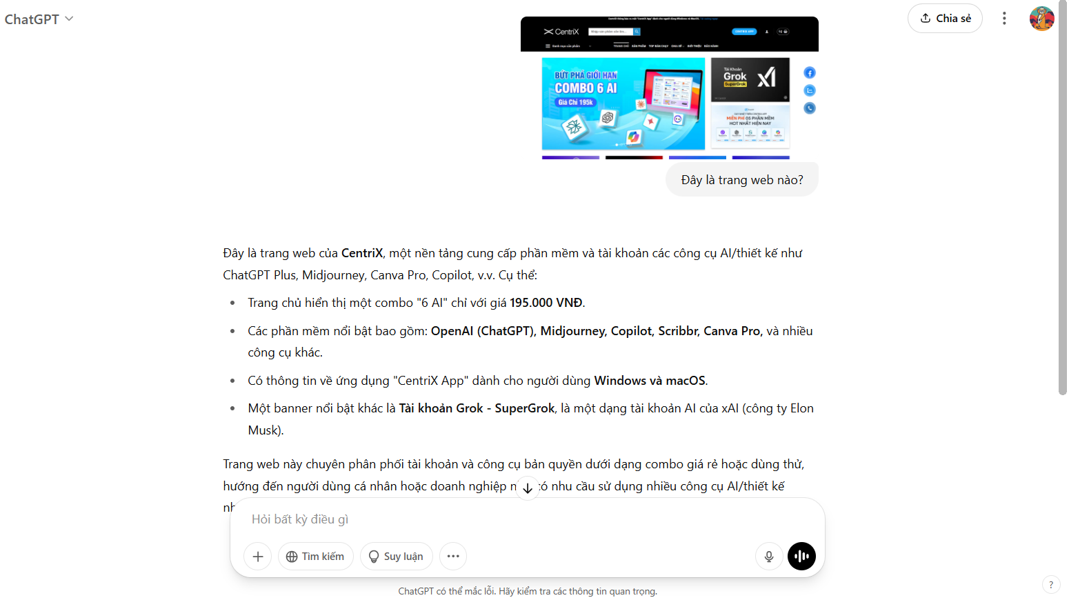 ChatGPT trả lời câu hỏi hình ảnh