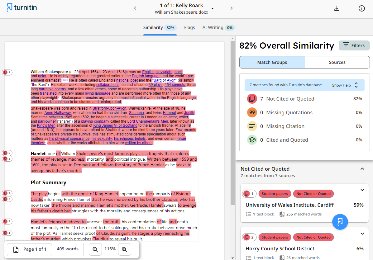 Turnitin Similarity Report | Illinois Institute of Technology