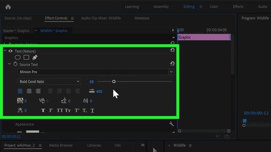 Thêm chữ vào video trong Adobe Premiere