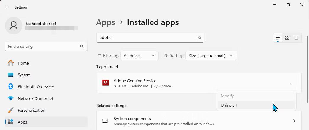 Gỡ bỏ qua Adobe Creative Cloud