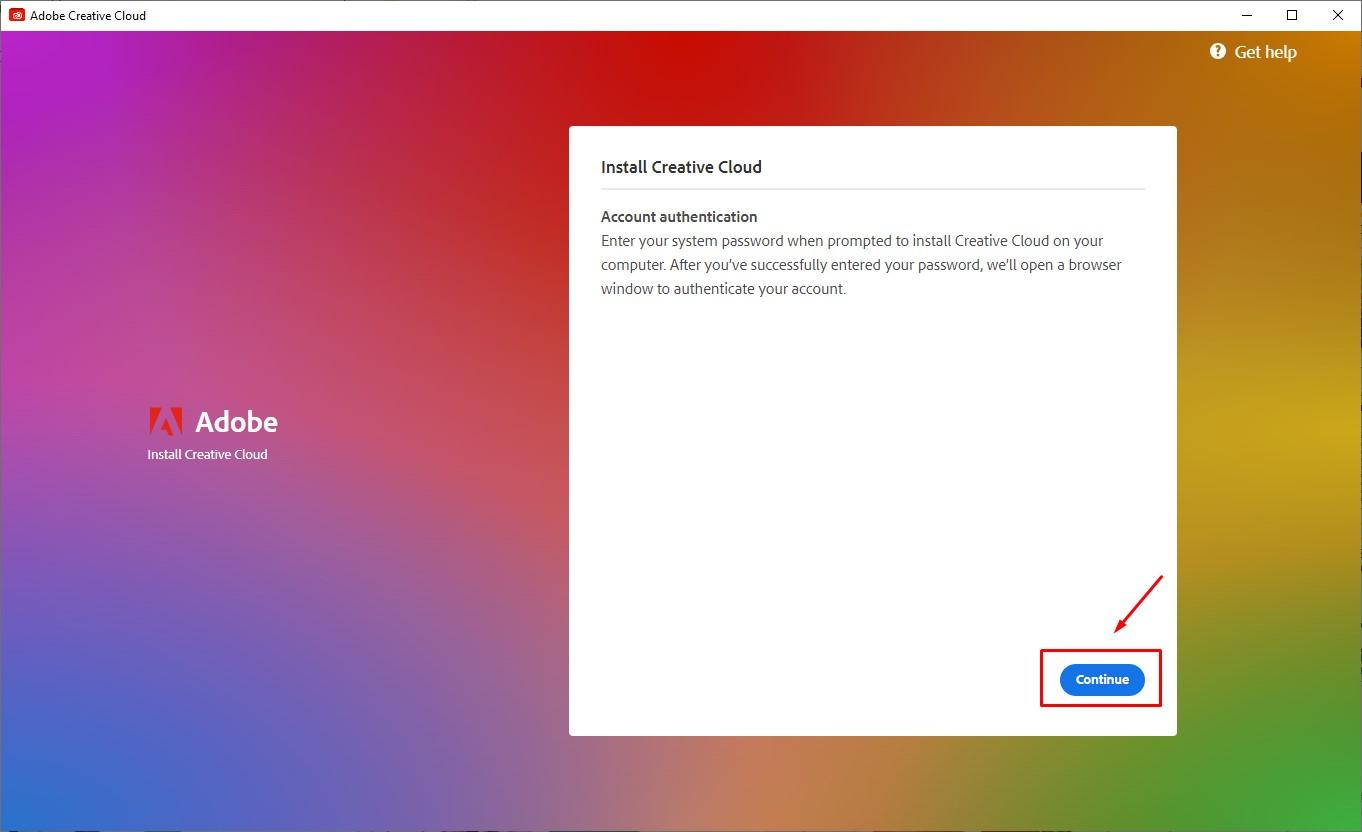 Đăng nhập Adobe Creative Cloud