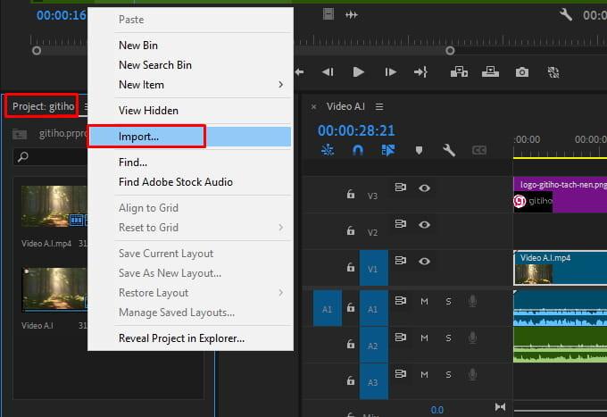 Cài đặt âm thanh trong Adobe Premiere Pro