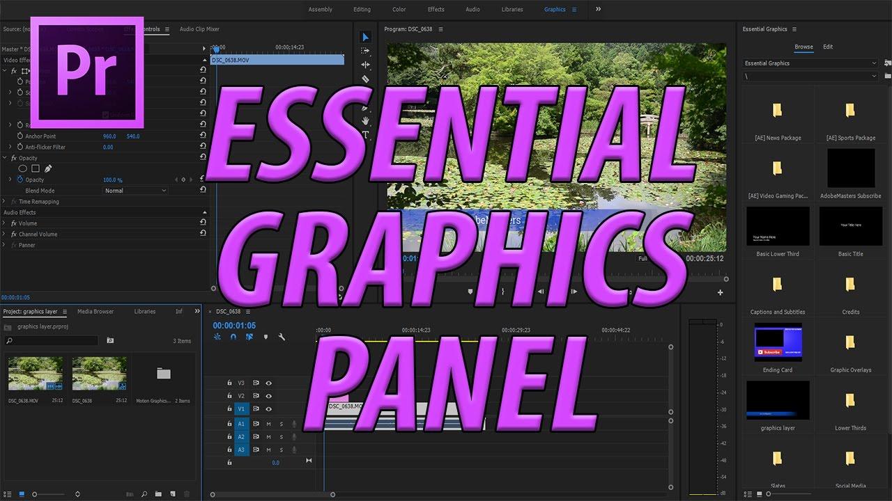 Essential Graphics Panel trong Adobe Premiere Pro CC 2018