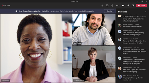 Xem bản chép lại trực tiếp trong các cuộc họp Microsoft Teams - Hỗ trợ của  Microsoft