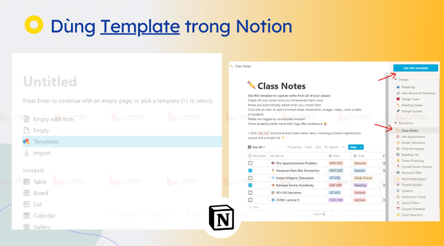 Template và mẹo ghi chú Notion giúp tăng năng suất
