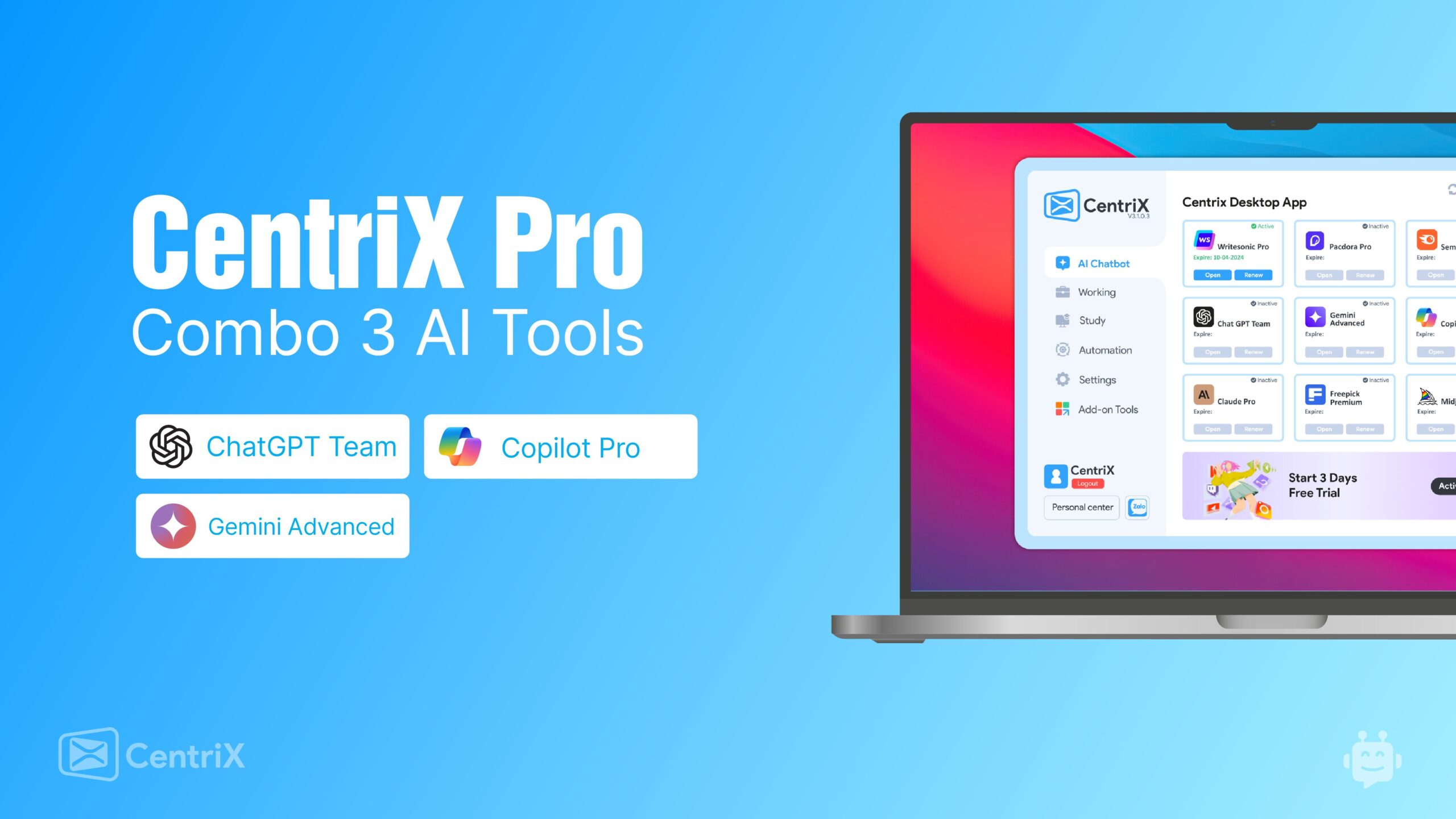 Gói CentriX Pro tích hợp AI