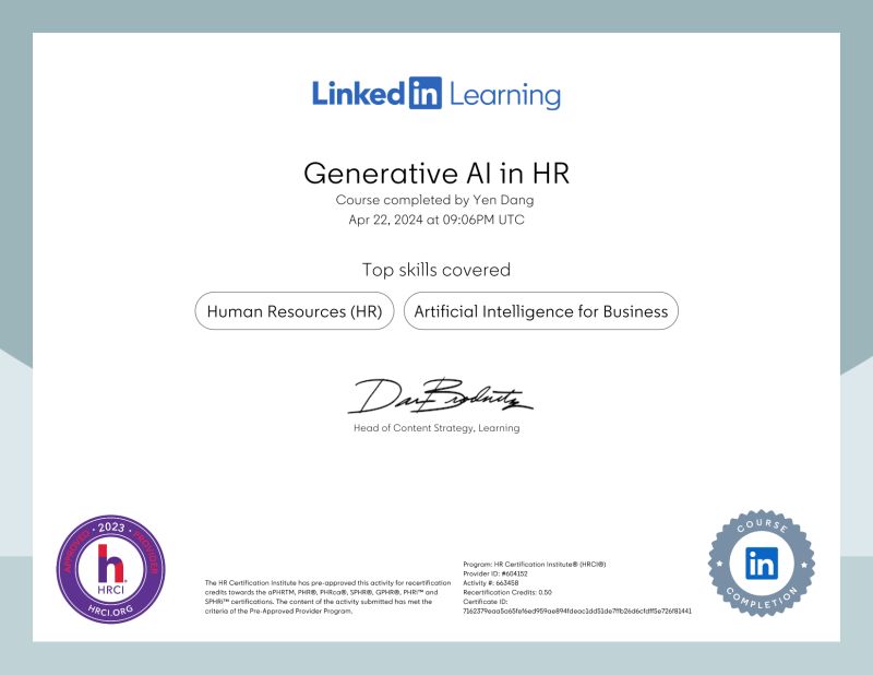 chương trình chứng chỉ LinkedIn Learning