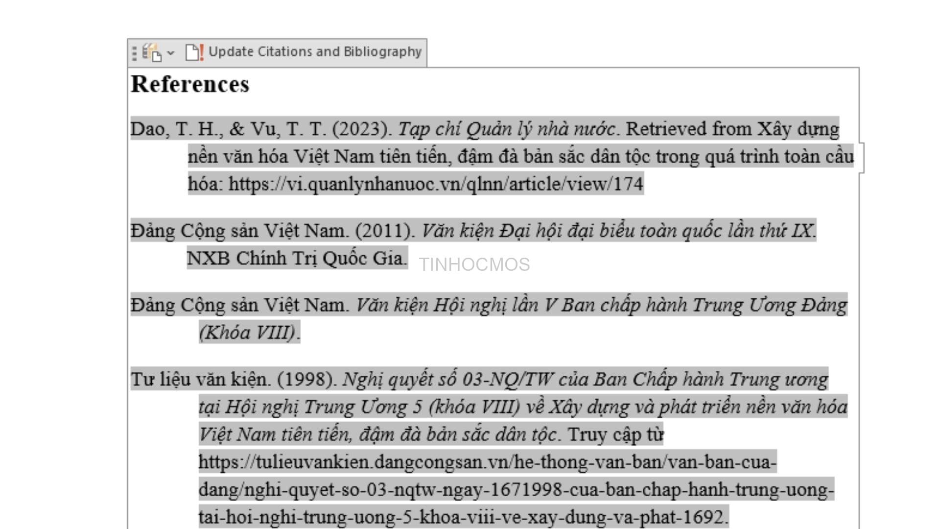 Thành công với việc trích dẫn đúng cách