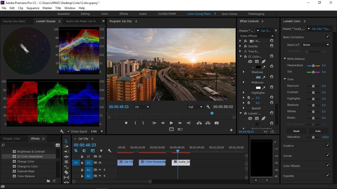 Quy trình chỉnh màu chuyên nghiệp trong Adobe Premiere