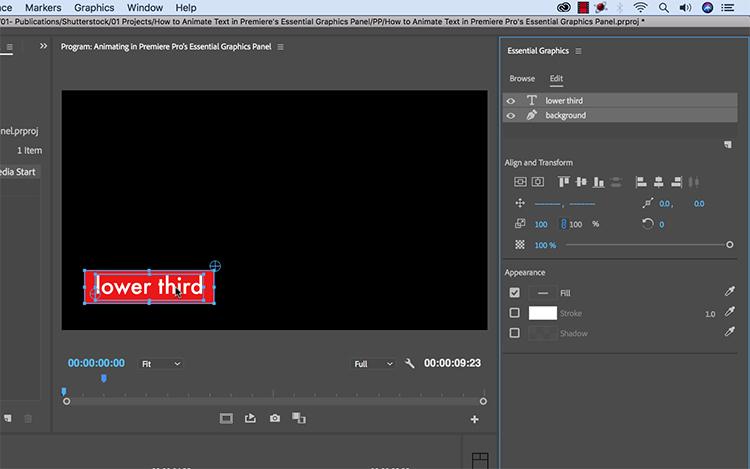 Bảng điều khiển hiệu ứng trong Premiere Pro