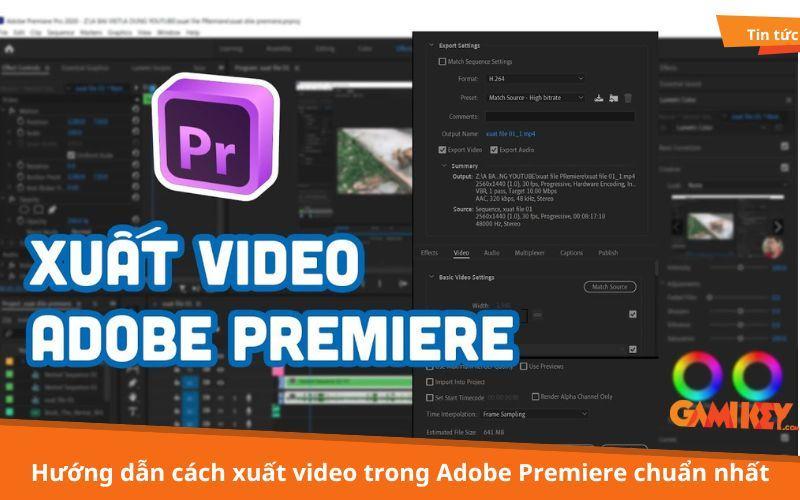 Cài đặt xuất âm thanh trong Premiere Pro