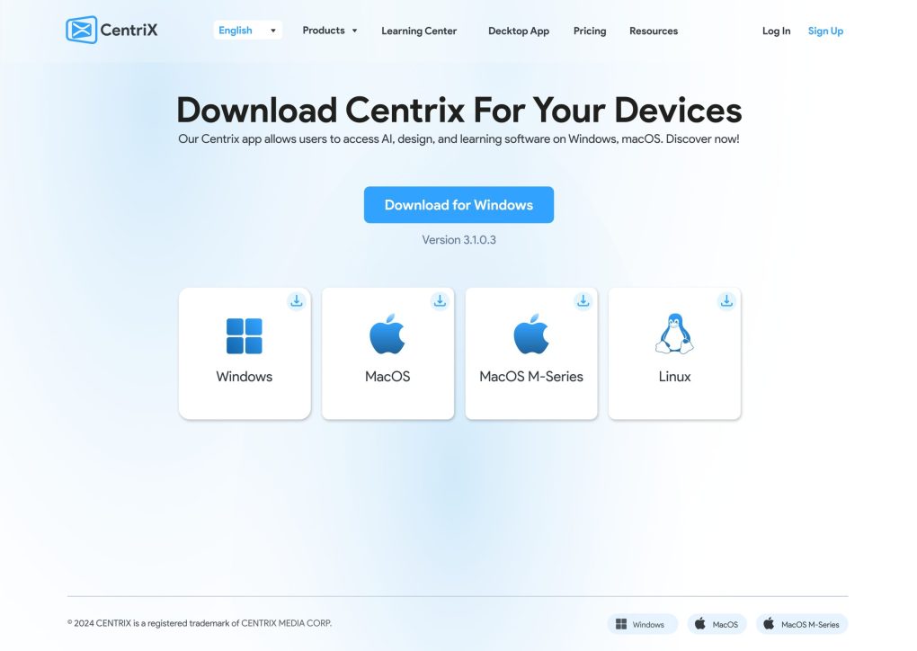 Giao diện CentriX App