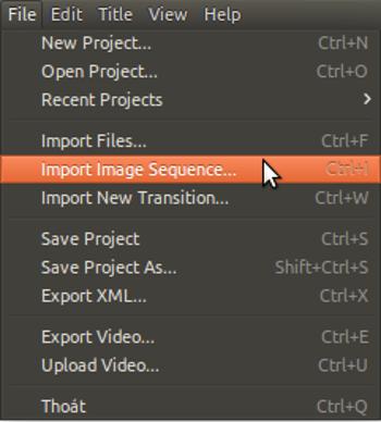 Nhập chuỗi hình ảnh vào Premiere Pro