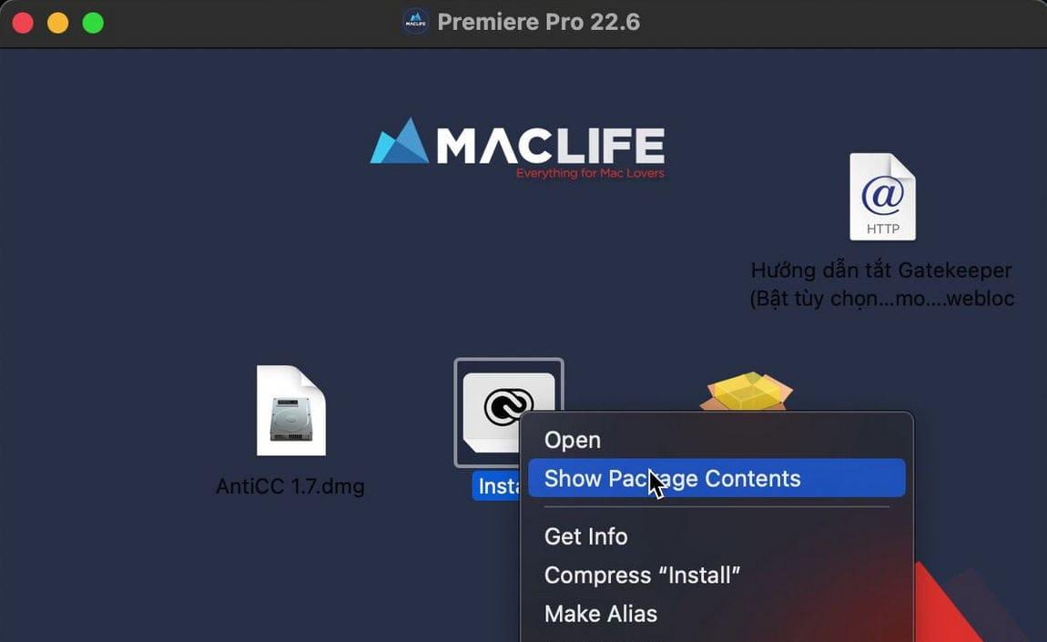 Cài đặt Adobe Premiere Pro trên MacOS