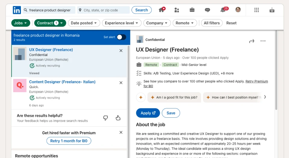 How to Add Freelance Work to Linkedin (Step by Step) - oto