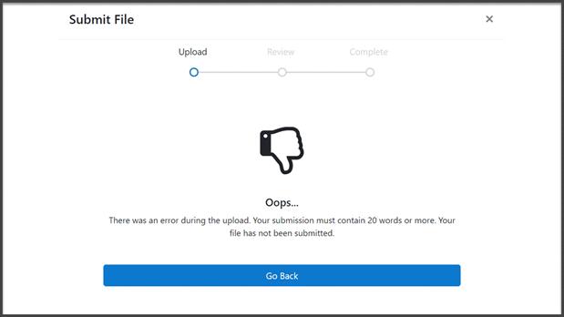 Lỗi upload file Turnitin