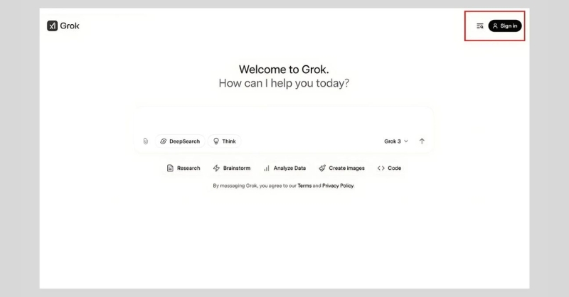 Không đăng nhập được Grok