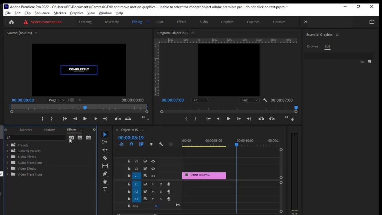 Effects Panel trong Adobe Premiere Pro