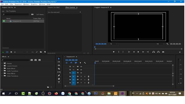 Tổng quan giao diện Adobe Premiere Pro