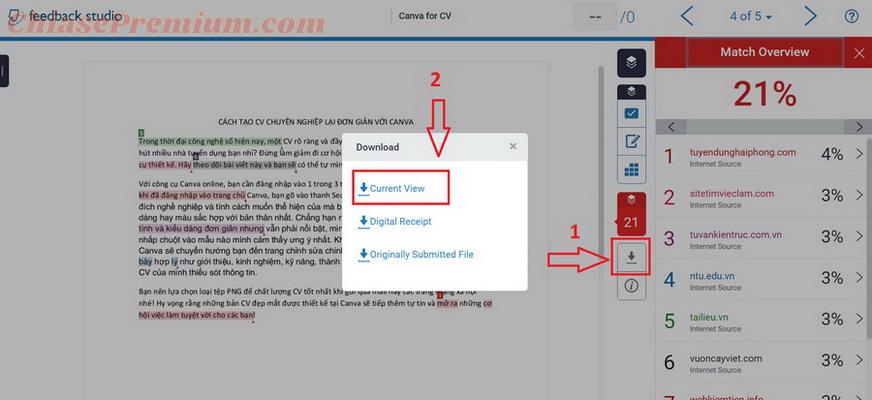 Quy trình xóa bài trên Turnitin