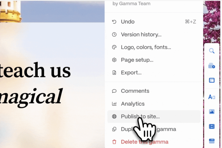 Hướng dẫn cách tạo trang web trên Gamma AI chi tiết từ A-Z