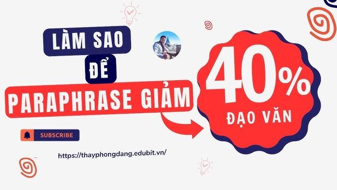 Kỹ thuật paraphrase để giảm chỉ số Similarity