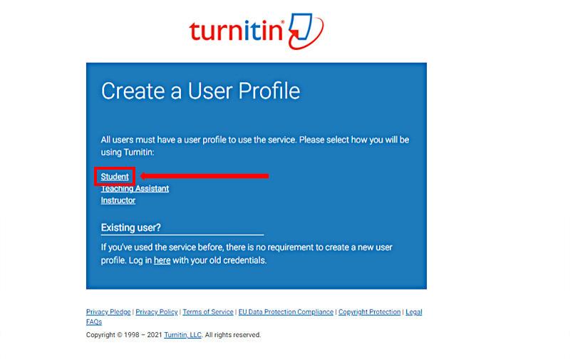 Thiết lập hồ sơ Turnitin