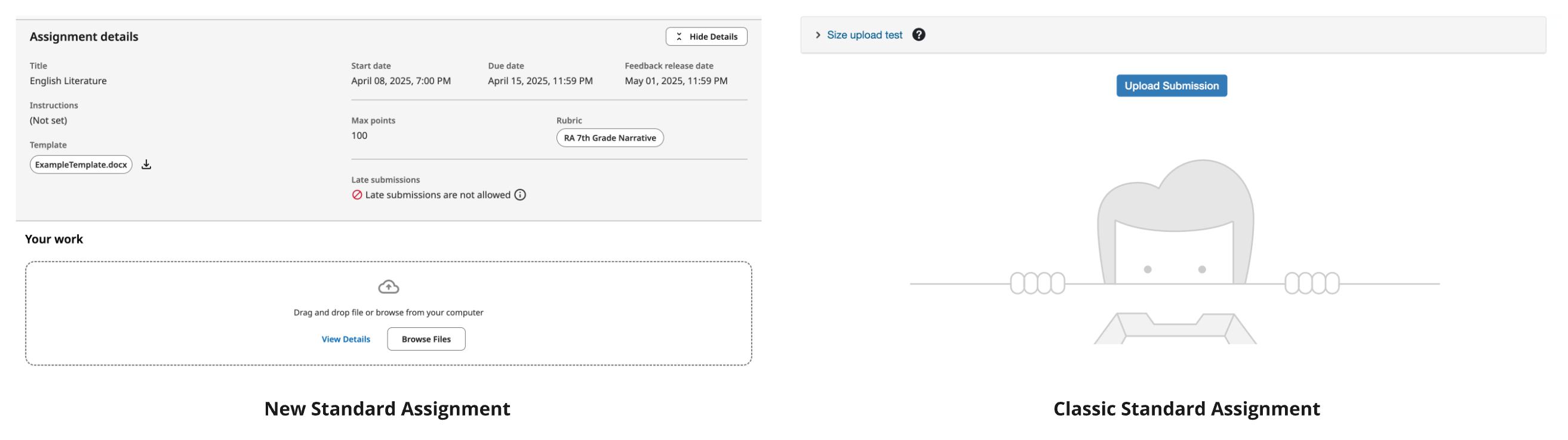 Giao diện submit assignment Turnitin