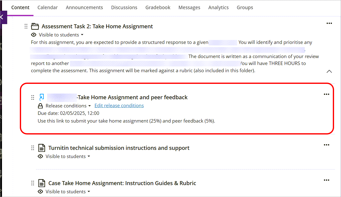 Overview of Turnitin Peer Mark (Ultra) - eLearning - University of  Queensland