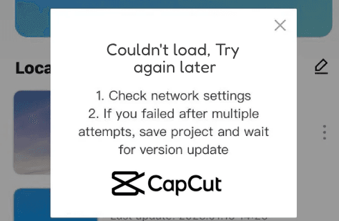 capcut bị màn hình xanh