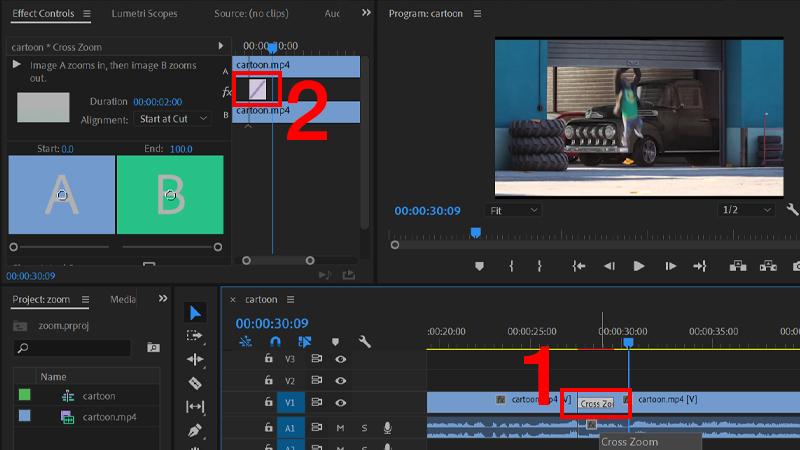 Hiệu ứng phóng to và xoay trong Adobe Premiere Pro