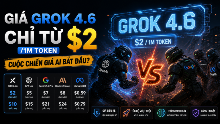 Giá Grok 4.6 Chỉ Từ $2/1M Token: Cuộc Chiến Giá AI Bắt Đầu?