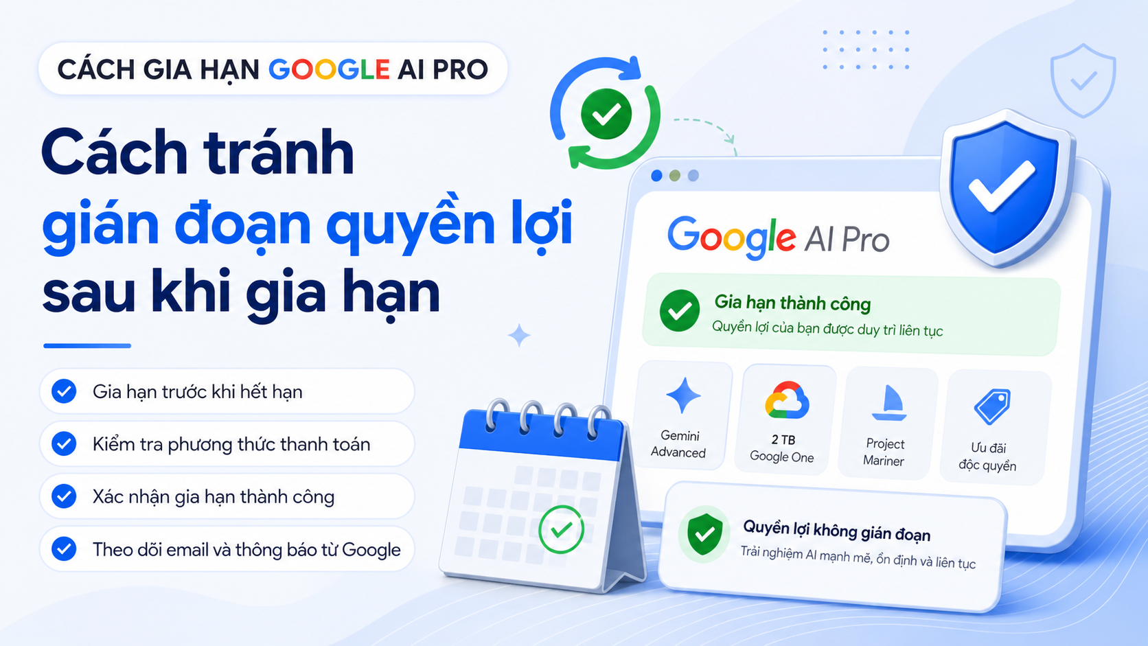Cách tránh gián đoạn quyền lợi sau khi gia hạn Cách tránh gián đoạn quyền lợi sau khi gia hạn