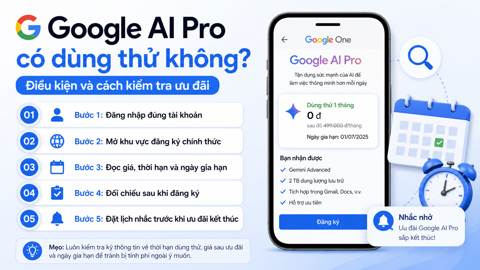 Cách kiểm tra Google AI Pro dùng thử trên tài khoản của bạn Cách kiểm tra Google AI Pro dùng thử trên tài khoản của bạn